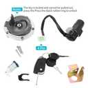 Ignition Switch Fuel Gas Cap Key Lock Set 35010-K26-B03 Compatible with Honda Grom MSX125 M2 & M3 35010-K26-B02