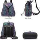 LOVEVOOK Geometric Luminous Purses and Handbags for Women Holographic Reflective Crossbody Bag Wallet