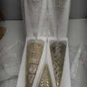 6 Pcs Mercury Glass Christmas Tree Silver Plate Glass Figurines with LED Fairy Lights 11 in Tall Silver Finish Light up Christmas Tree Ornaments Holiday Table Centerpiece Tabletop(Classic)