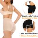 Womens Seamless Shaping Boyshorts Panties Tummy Control Underwear Slimming Shapewear Slip Shorts (Black, M)