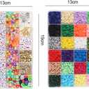 UXIMAIR 5000 Clay Beads for Bracelet Making Kits, 24 Colors Flat Clay Heishi Beads Jewelry Accessory, Strings for Jewelry Making Kit Bracelets Necklace