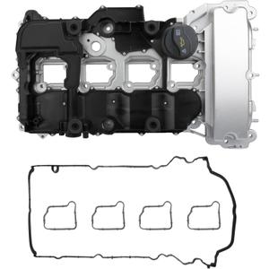 MITZONE Aluminum Engine Valve Cover Compatible with Mercedes Benz C180 C200 E200 E250 SLK200 C250 SLK250 2012-2016 1.8L Replace A2710101730