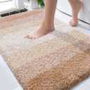 OLANLY Bathroom Rugs Mat 36x24, Extra Soft Absorbent Microfiber Bath Rugs, Rubber Backing, Quick Dry, Machine Washable Bath Mats for Bathroom Floor, Tub and Shower, Home Decor Accessories, Beige