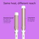 Conair Double Ceramic 1 -Inch Long Barrel Curling Iron, 1 -Inch Barrel Creates Soft Waves, Hair Waver for Use on Medium & Long Hair, White/Rose Gold