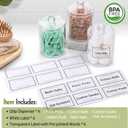AOZITA 6 Pack Acrylic Qtip Holder Dispenser for Cotton,Swab, Ball, Round Pads, Floss Picks - Clear Plastic Apothecary Jar Set, Bathroom Canister Storage Organization, Vanity Makeup Organizer