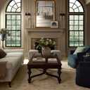Loloi Chris Loves Julia Dorothea Collection DRT-03 Dove/Natural 2'-6" x 7'-6" Runner Rug Wool Neutral Floral Living Room Bedroom Carpet