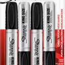 Sharpie King Size Permanent Marker Large Chisel Tip Great for Poster Boards Black 4 Count (Assorted)