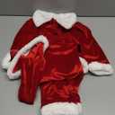 MOBJVIY Christmas Baby Red Santa Costume LongSleece Jacket Coat Long Pant With Hat Outfits (12-18 Months)