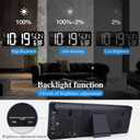 Large Digital Wall Clock with Remote Control 17.2" LED Large Display Timer with Temperature Date Week Auto DST Adjustable Brightness, Big Wall Alarm Clock for Living Room Office Garage Gym Seniors