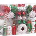 Sea Team 80-Pack Assorted Shatterproof Christmas Ball Ornaments Set Decorative Baubles Pendants with Reusable Hand-held Gift Package for Xmas Tree (Elf)