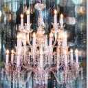 The Oliver Gal Artist Co. Fashion and Glam Wall Art Canvas Prints 'Diamond Covered Eyes' Chandeliers Home Dcor, 10" x 15", White, Blue (15L" x 10W")