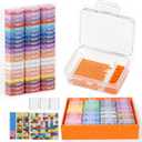 Redtwo 60pcs 2026 Version Diamond Painting Storage Container | 3 Detachable Sorting Trays, Fits 3mm Rhinestones, 636 Lables, Easy-Grab Handles, Gift Box for Diamond Painting Lovers