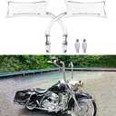 Black Sportster Mirrors for Harley Road King Street Electra Glide Road Glide Dyna Softail Rearview 1982-2018 2019 2020 (Chrome#4), small