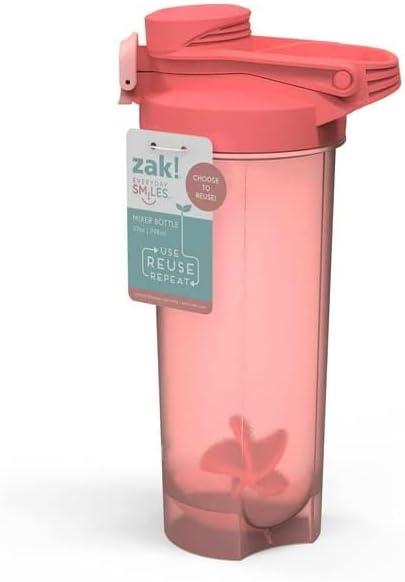 Zak! Leak Proof 27 oz So Sweet & Coral Orange Mixer Shaker Bottle