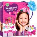 Headband Making Kit for Girls - Arts & Crafts Gift - Make Your Own Fashion Headbands for Kids - DIY Hair Accessories Set - Gift for Ages 5-12 Year Old Girl - Little Children's Art & Craft Gifts