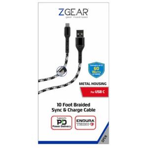 GEAR 10 FOOT BRAIDED SYNC & CHARGE CABLE
