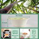 48 Oz Bowls Disposable - Heavy Duty Compostable Paper Bowls, Microwave Safe Large Bowls, Ideal for Restaurant Catering, Salads, Buffets & Eco-Friendly Use - 50 Pack [White]