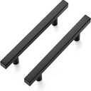 Ravinte 50 Pack 6'' Square Cabinet Pulls Matte Black Stainless Steel Kitchen Drawer Pulls Cabinet Handles 6Length, 3-3/4 Hole Center