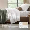 Bedsure King Size Sheets Set - 4 Pieces Soft King Sheets - Breathable & Cooling - Hotel Luxury - Easy Care Polyester Microfiber Bedding for Women, Men, Bright White