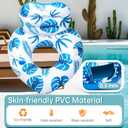 [2025 New Model] Inflatable Unibody Pool Lounger Float with Cup Holders and Handle, Ideal Pool Toys for Beach,Lakes, Rivers,Water Party Beach Vacation Essentials