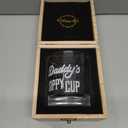 LIGHTEN LIFE Daddy's Sippy Cup Whiskey Glass 12 oz,Unique Dad Gift in Valued Wooden Box,Funny Gag Gift for New Dad,Father,Husband from Kids Wife for Father's Day,Birthday,Christmas