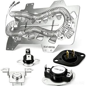 [Upgraded] DC4700019A AP420189 Heating Element for SAMSUNG Dryer DV42H5000EW/A3 DV42H5200EP/A3 DV45H7000EW/A2 DV40J3000EW/A2 DVE50R5400V/A3 DVE50R5200W/A3 DVE50M7450W/A3 DV210AEW/XAA by TOMOON