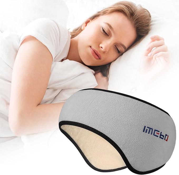 SPACEPOWER Sleep Mask, Eye Mask for Sleeping with Adjustable, Earmuffs for Sleep for Men and Women,2 in 1