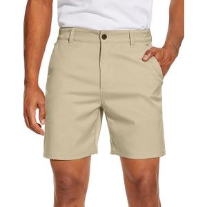 PULI Men's Golf Dress Shorts Flat Front Hybrid 7 Inch Lightweight Quick Dry Chino Casual with Pockets (30)
