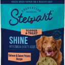 Stewart Freeze Dried Dog Food Topper, Shine, Salmon and Sweet Potato Recipe, 8 Ounce Pouch, Omega-3 for a Healthy Coat (EXP 06/10/26)