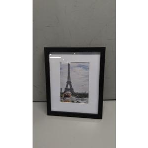 Hongkee 8x10 Black Picture Frames set of 3, Made of Wooden and Glass Photo frame - Displays Picture 5x7 with Mat or 8 x 10 without Mat, Desktop & Wall Collage Frame set