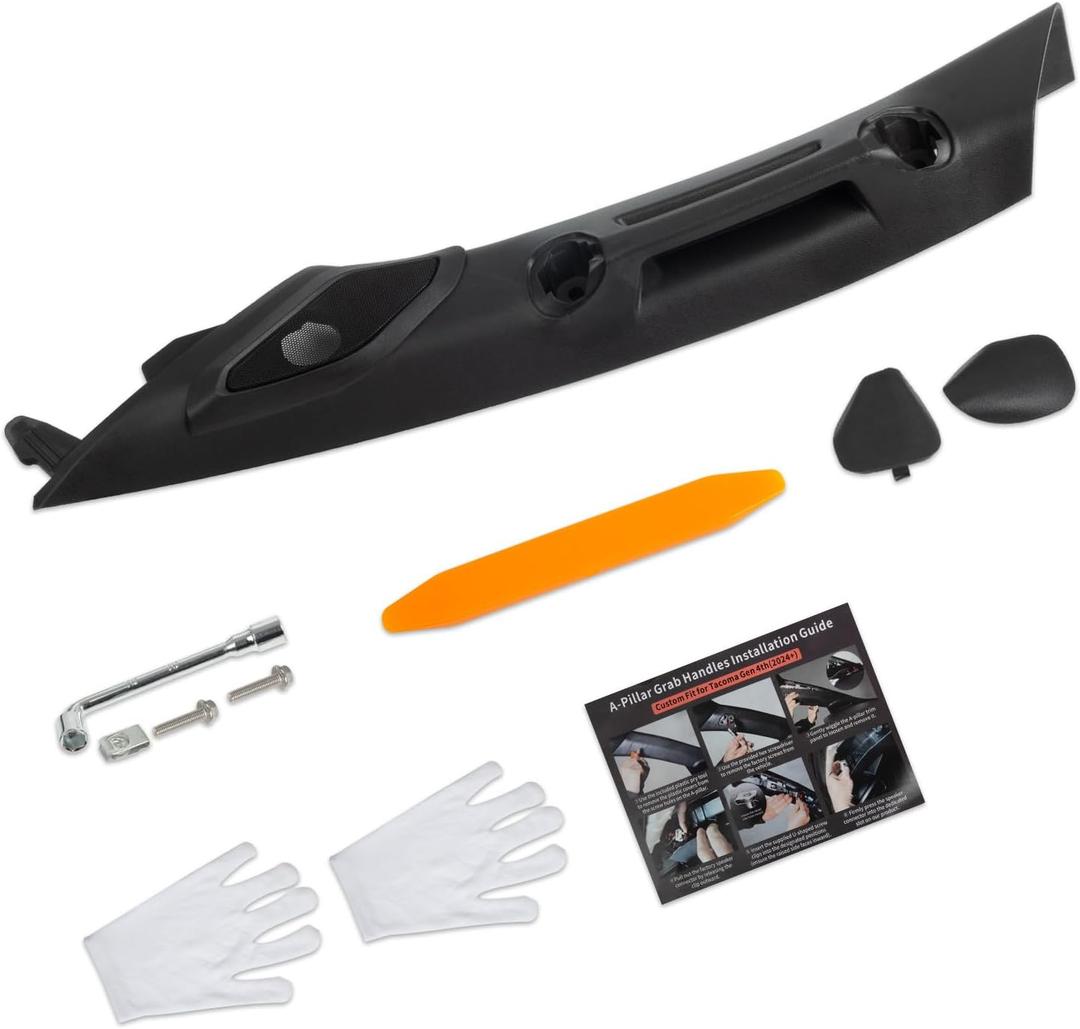 Driver Side A-Pillar Grab Handle Compatible with Toyota Tacoma 4th Gen 2024-2026, No-Drill Easy Installation