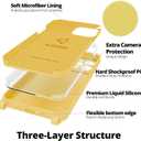 Crossbody Strap Phone Case Only for iPhone 12 Pro, Adjustable Rope, Belt Neck Lanyard,String Detach Lanyard Drop Proof Sturdy Wrist Hand Free Protective Cover 6.1 inch 12 Pro - Yellow