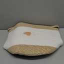 INough Toy Storage Baskets Woven Cotton Rope Storage Basket for Kids, Blanket Baskets for Living Room Toy Basket Box Toys Organizer with Embroidery Decor Cute Baskets for Nursery, Playroom (Elephant) (Medium)