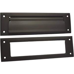 QCAA Solid Brass Mail Slot, with Solid Brass Interior Frame, 10" x 3", ORB (Oil Rubbed Bronze, US10B), 1 Pack, Made in Taiwan