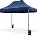 Yaheetech Heavy Duty Pop Up Canopy Tent, 10x15 Commercial Instant Shelter Tent, Outdoor Adjustable Canopy with Wheeled Bag, 4 Sandbags & 8 Stakes, Navy Blue