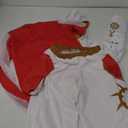 Zombie Girls Costume Kids Character Halloween Cosplay Mesh Top Pants Hooded Coat 3PCS Uniform Outfits (9-10 Years, Red)