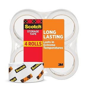 Scotch Long Lasting Shipping and Storage Tape with Dispenser, 1.88 in. X 54.6 Yd., 4 -Pack