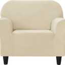 Stretch Sofa Slipcover, Soft Thick Velvet Couch Sofa Cover Furniture Protector with Elastic Bottom for Pets & Kids (Beige, S)