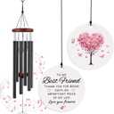 BeauGift Best Friend Birthday Gifts for Women, 32" Wind Chimes Friendship Gifts for Friends, Long Distance Wedding Graduation Gift, Home Decor Keepsake for Friend Bestie BFF