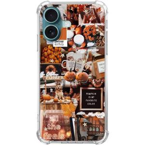 Autumn Pumpkin Case - Compatible with iPhone 16, Aesthetic Fall Design TPU Bumper Protective Cover
