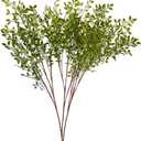 Artificial Plants Stems 3pcs Branches for Vase Faux Greenery Stems Plant for Shop Garden Office Home Dcor (45"/Each Branch) (3, Green)