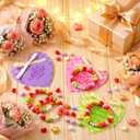 Kigeli 24 Set Mother's Day Bracelet Crafts with Colorful Heart Cards and Beads Mom Letter Beads Organza Bags Satin Ribbon for Mother's Day Party Handcrafted Personalized Gifts Jewelry Family Activity