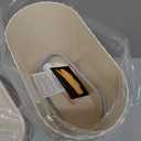 ELPHECO 2 Gallon Sensor Trash Can - 7.5L Waterproof Motion Sensor Trash Can, Automatic Bathroom Trash Bin, Slim Garbage Can, Bathroom, Office, Bedroom, Beige