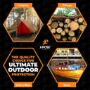 Multipurpose Protective Cover Brown Poly Tarp 8' x 15' - Durable, Water Resistant, Weather Resistant - 5 Mil Thick Polyethylene - by Xpose Safety