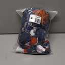 Gusuhome Boys Sports Fitted Sheet Full/Queen Size 3D Soccer Basketball Baseball Football Bedding for Kids Teens Bedroom Comfy Deep Pocket Bed Sheet Set Decorative for Sports Fans Blue (Cl03)