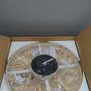 20" Boho Fandelier Ceiling Fan with Light and Remote Control 6 Speeds Low Profile Bladeless Ceiling Fan Wood Beaded Flush Mount Chandelier Fan for Bedroom Living Room