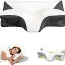 Neckhaven Pillow, Cervical Neck Pillow, Dreamers Relief Pillow for Pain Relief & Sleeping, Ergonomic Contour for Side Sleepers, Necks and Shoulder Support (Black)