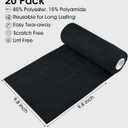 KitchLife Microfiber Cleaning Cloth Roll - Tear-Away Reusable Microfiber Paper Towels, Lint-Free, Washable, 20 Sheets for Kitchen, Car, Dishes, and Sensitive Surfaces (Black)