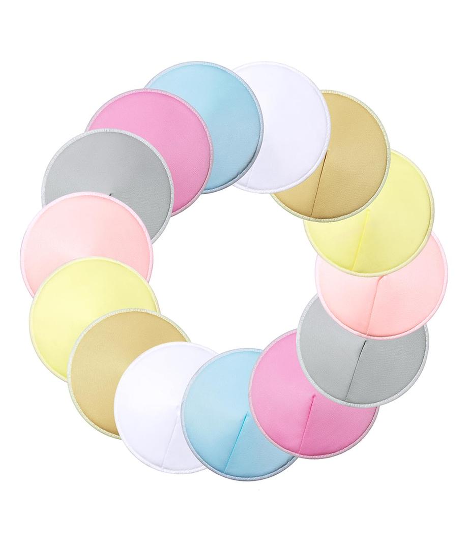 Washable Nursing Pads 14 PCS Reusable Breast Pads for Breastfeeding Soft and Super Absorbent Nipple Pads with Laundry Bag & Travel Storage Bag for Postpartum Essentials - 4.7inch