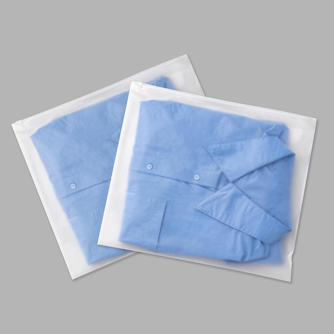 14x12 Inch Frosted Zipper Bags for Clothes, 25pcs Shipping Bags without Vent Holes for Packaging T-Shirt Swimsuit Bikini Bathing Suit Plastic for Small Business 3 Mil